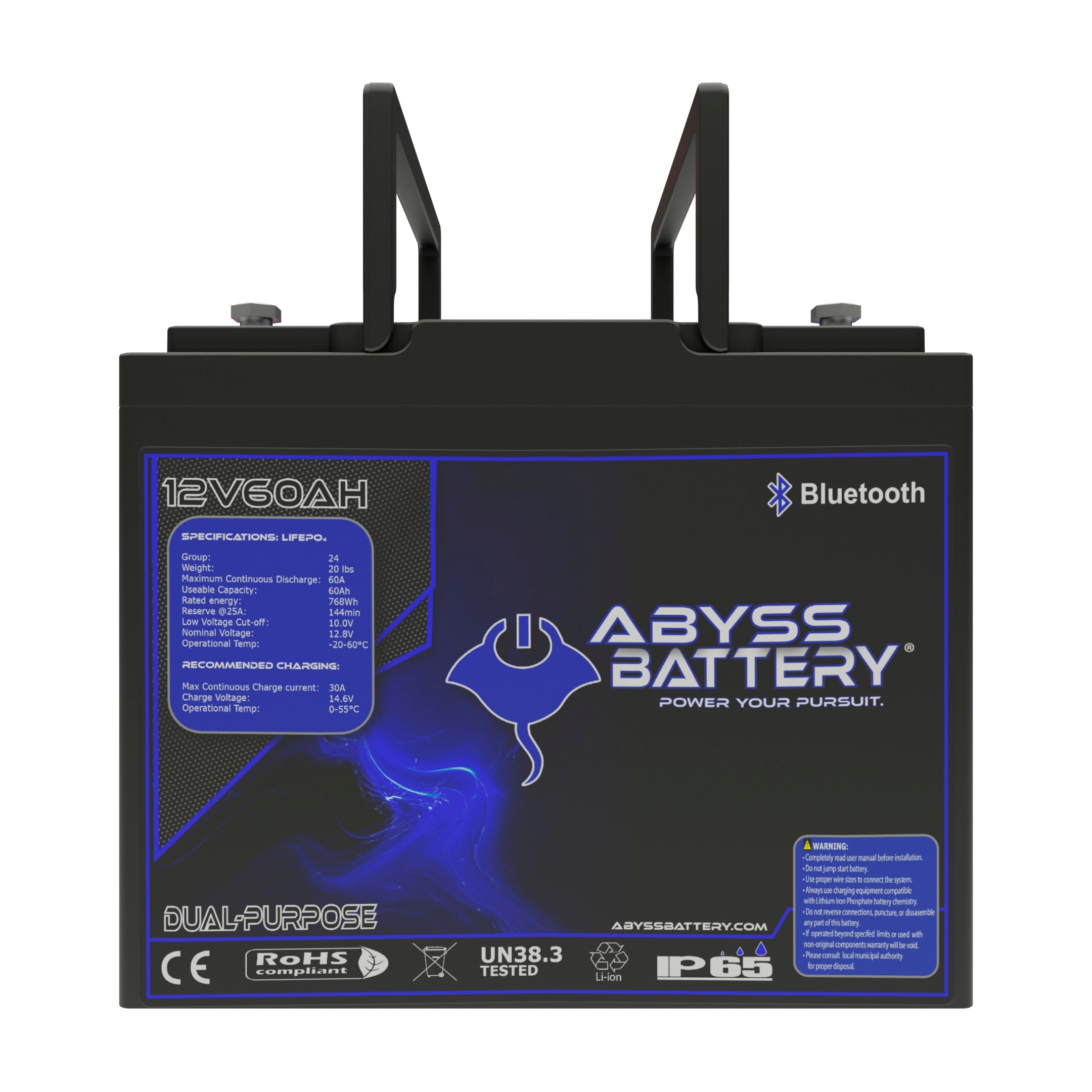 ABYSS® 12V 60Ah Dual Purpose Lithium Marine Battery