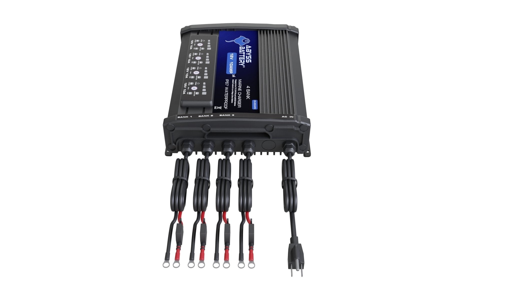 The ABYSS® On-Board Marine Battery Charger in its packaging