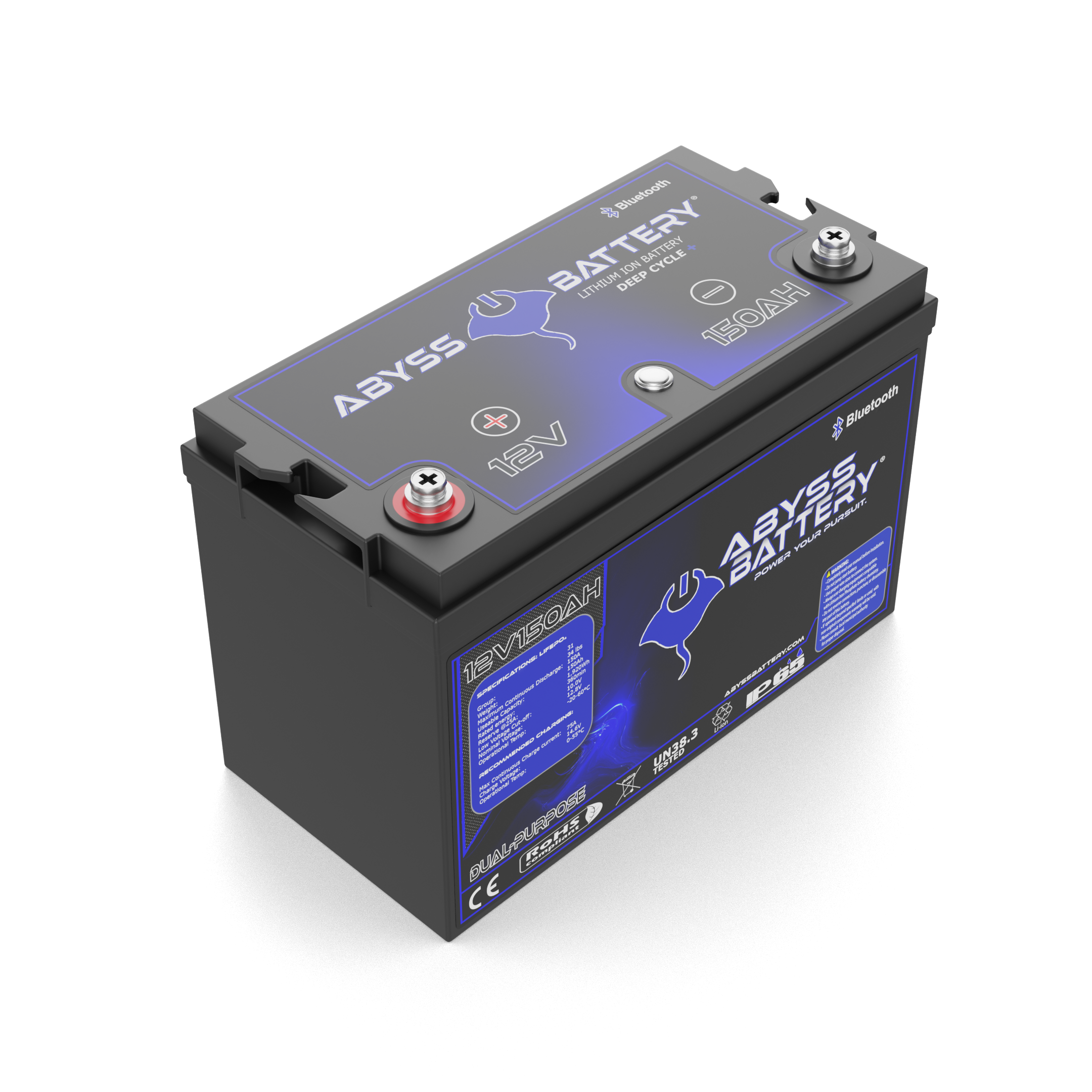 ABYSS® 12V 150Ah Dual Purpose Lithium Marine Battery